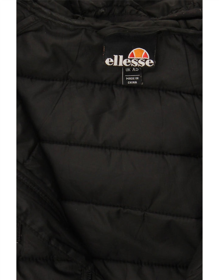 Jaqueta masculina acolchoada com capuz ELLESSE UK 34 XS poliéster preto
