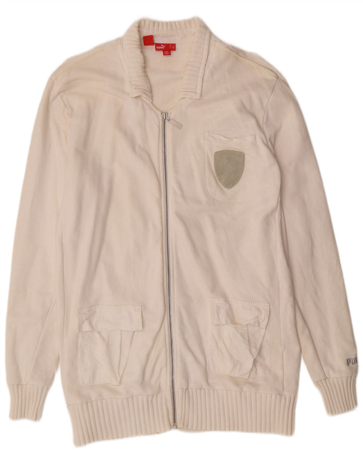 PUMA Mens Tracksuit Top Jacket Small White