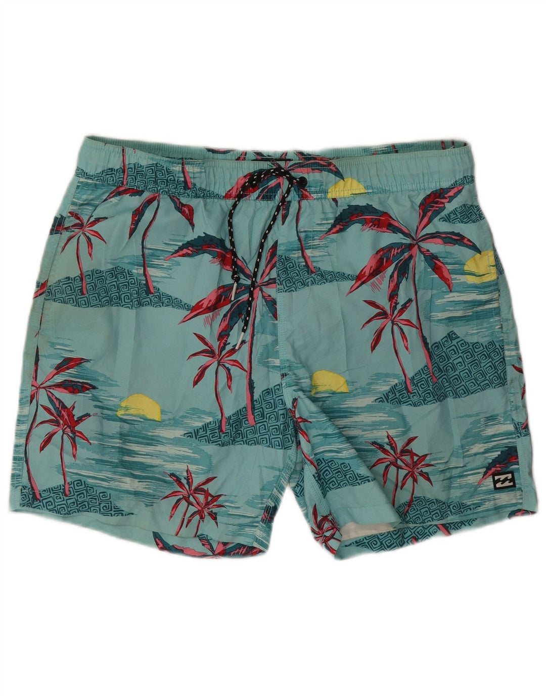 Shorts de natação masculino Billabong gráfico grande azul havaiano