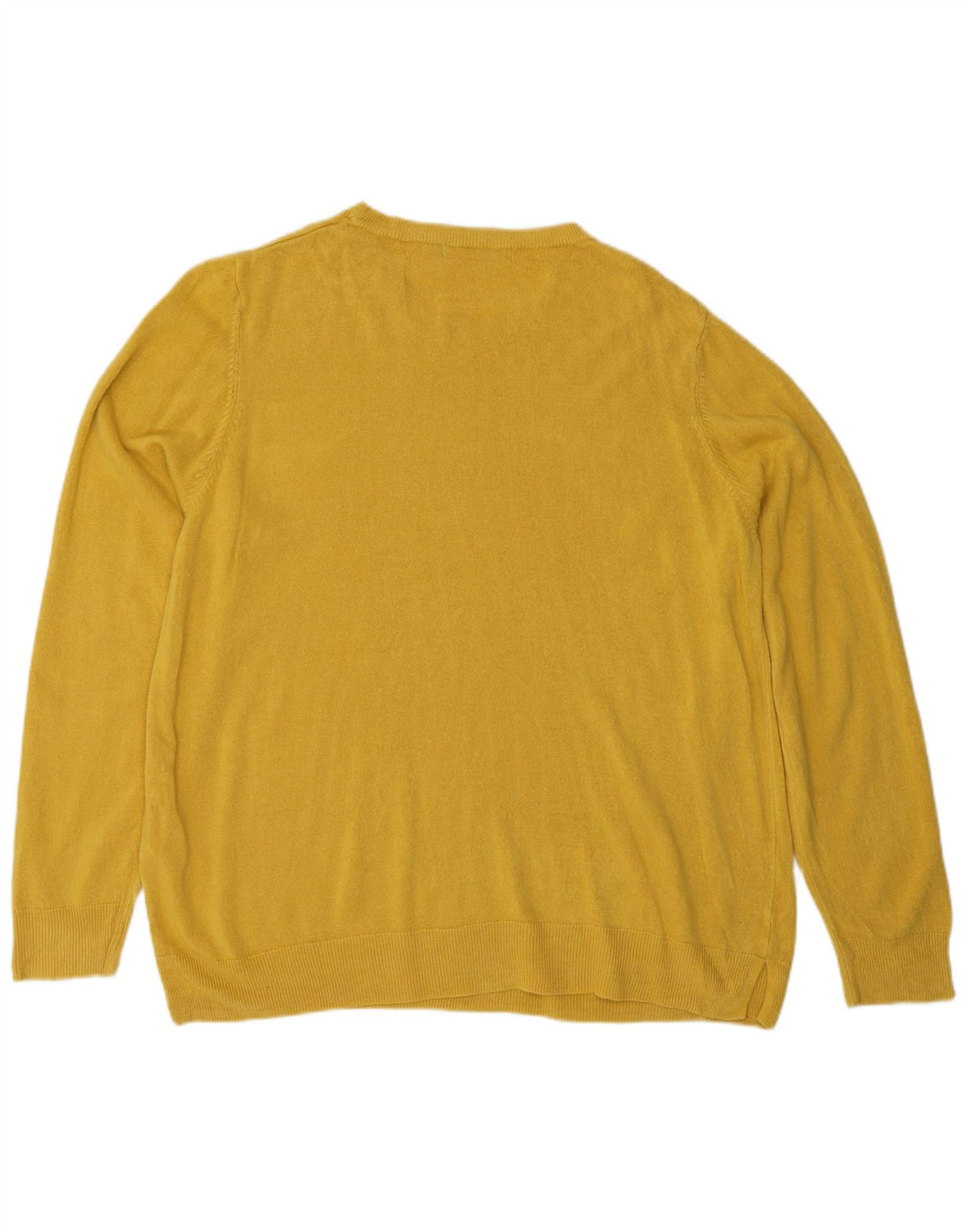 Suéter feminino MARKS & SPENCER com gola redonda UK 18 XL amarelo acrílico