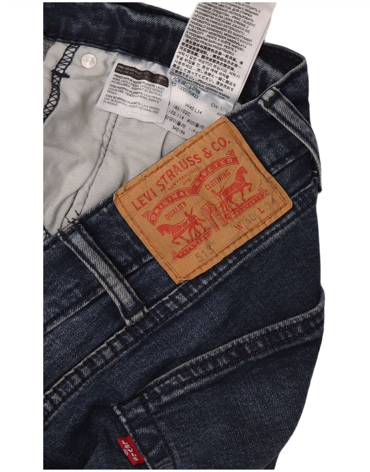 Calça jeans masculina Levi's 513 Slim Straight W40 L27 azul algodão
