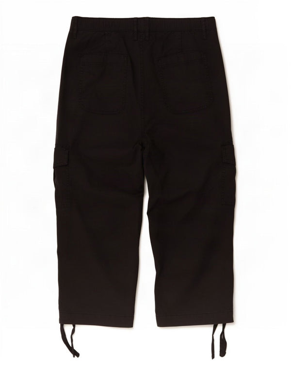 Calça Cargo Capri Feminina Marks & Spencer Reino Unido 14 Grande W32 L23 Preta