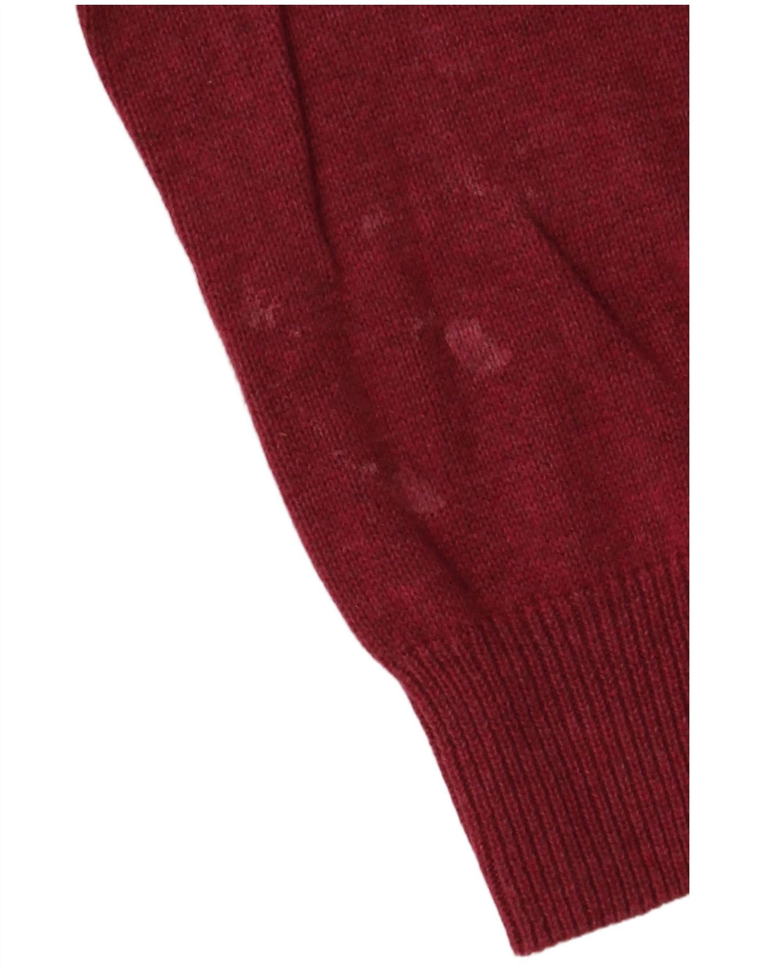 Suéter masculino Marks & Spencer com decote em V médio algodão Borgonha