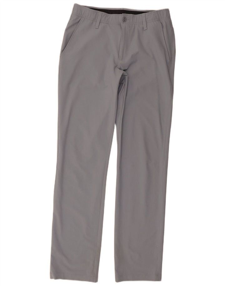 Under Armour Mens Straight Chino Calças W32 L34 Cinza Poliéster