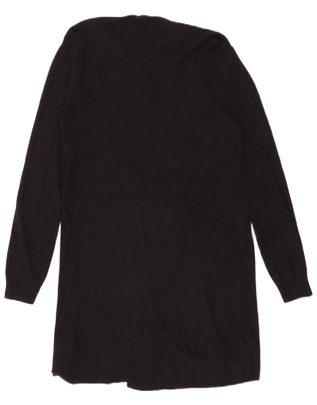 Marks & Spencer Suéter feminino Longline Open Cardigan Reino Unido 10 Pequeno Preto