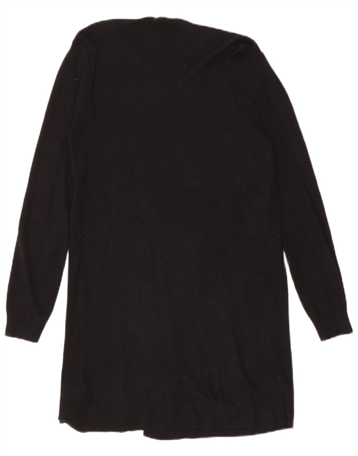 Marks & Spencer Suéter feminino Longline Open Cardigan Reino Unido 10 Pequeno Preto