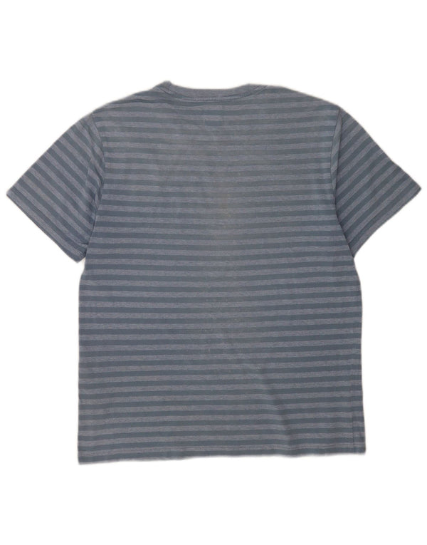 Camiseta masculina padrão Levi's Top pequeno algodão risca de giz azul