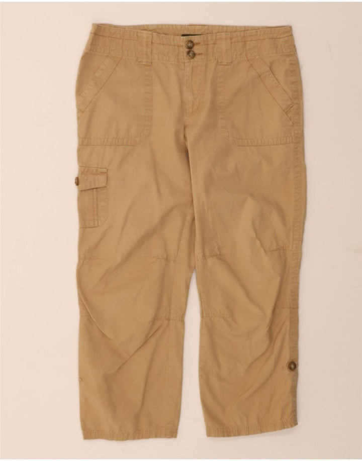 EDDIE BAUER Womens Straight Cargo Capri Trousers US 10 Large W34 L24 Brown Vintage Eddie Bauer and Second-Hand Eddie Bauer from Messina Hembry 