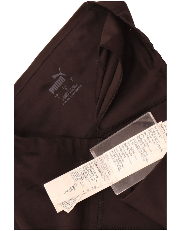 Leggings Puma Feminino UK 14 Grande Poliéster Preto