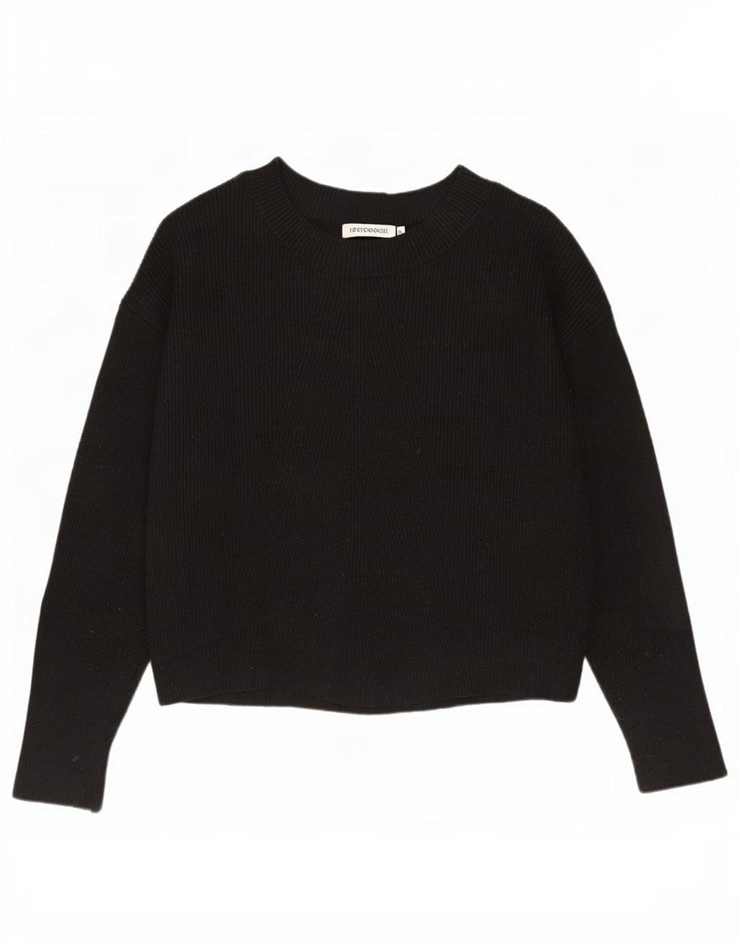 Zara Suéter feminino oversized com gola canoa Reino Unido 10 pequeno preto