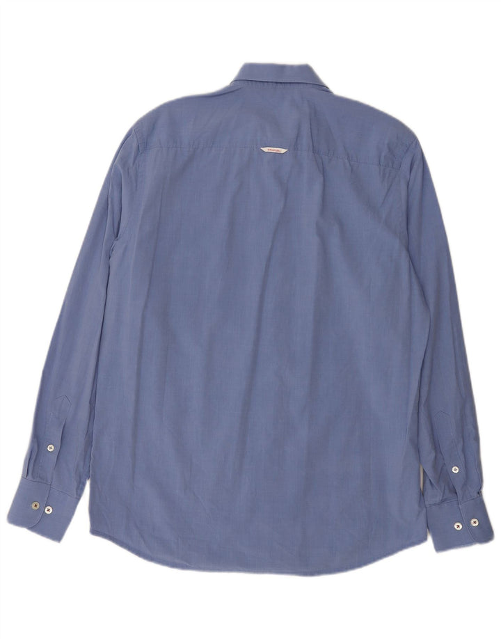 Camisa masculina Urban Fit Napapijri algodão azul médio