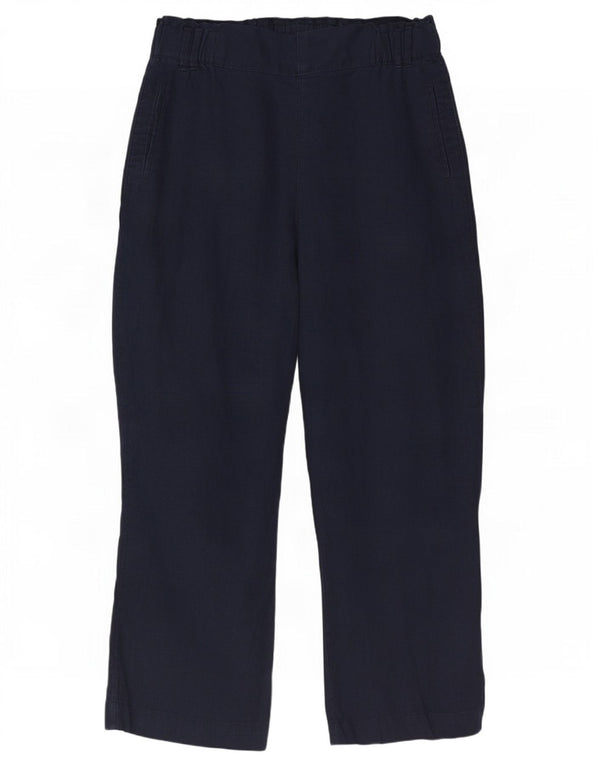 Calça casual feminina Marks & Spencer UK 16 grande W34 L30 azul marinho