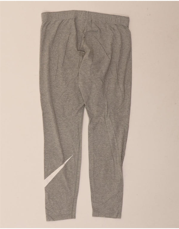 Leggings Nike Femininas Graphic UK 14 Grande Algodão Flecked Cinza