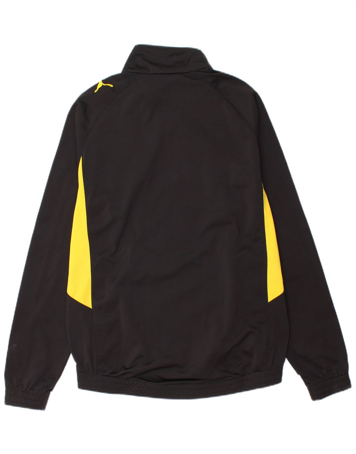 Puma Mens Graphic Tracksuit Top Jacket Pequeno Preto Colorblock Poliéster