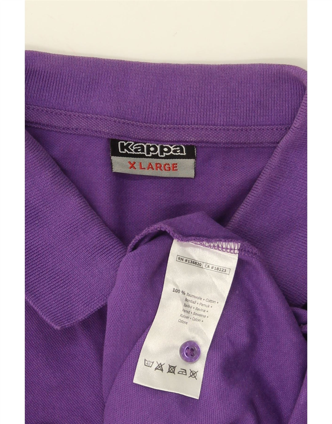 KAPPA Mens Polo Shirt XL Purple Cotton Vintage Kappa and Second-Hand Kappa from Messina Hembry 