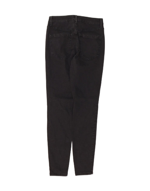Calça jeans feminina Jack Wills Aimie cintura média W28 L30 algodão preto