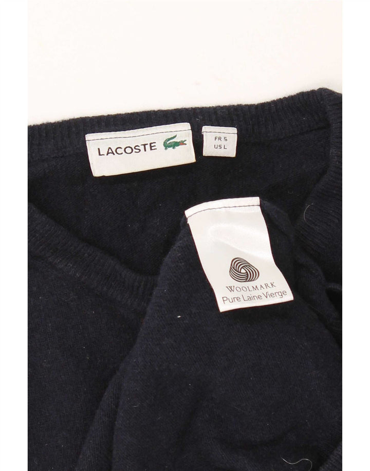 Suéter masculino Lacoste com gola redonda tamanho 5 grande azul marinho