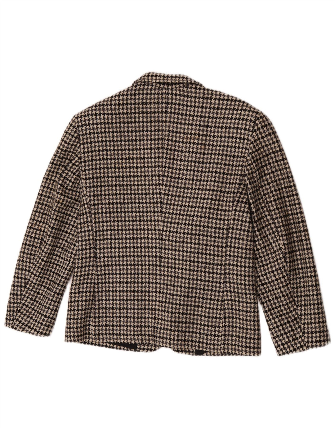 Jaqueta blazer feminina vintage com 2 botões IT 44 Houndstooth cinza médio