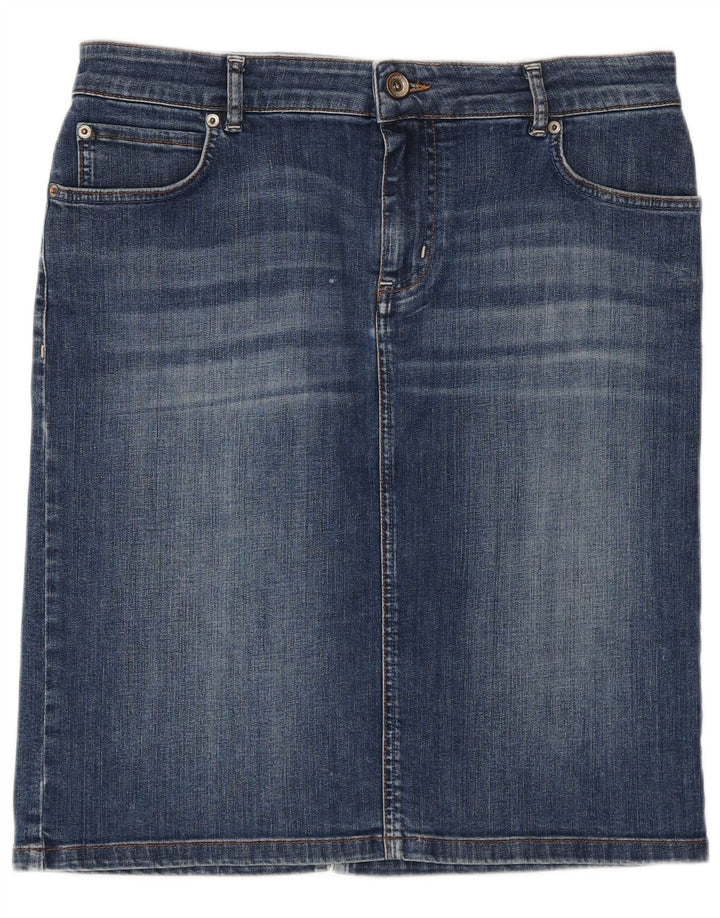 Saia jeans feminina Henry Cottons W32 grande algodão azul