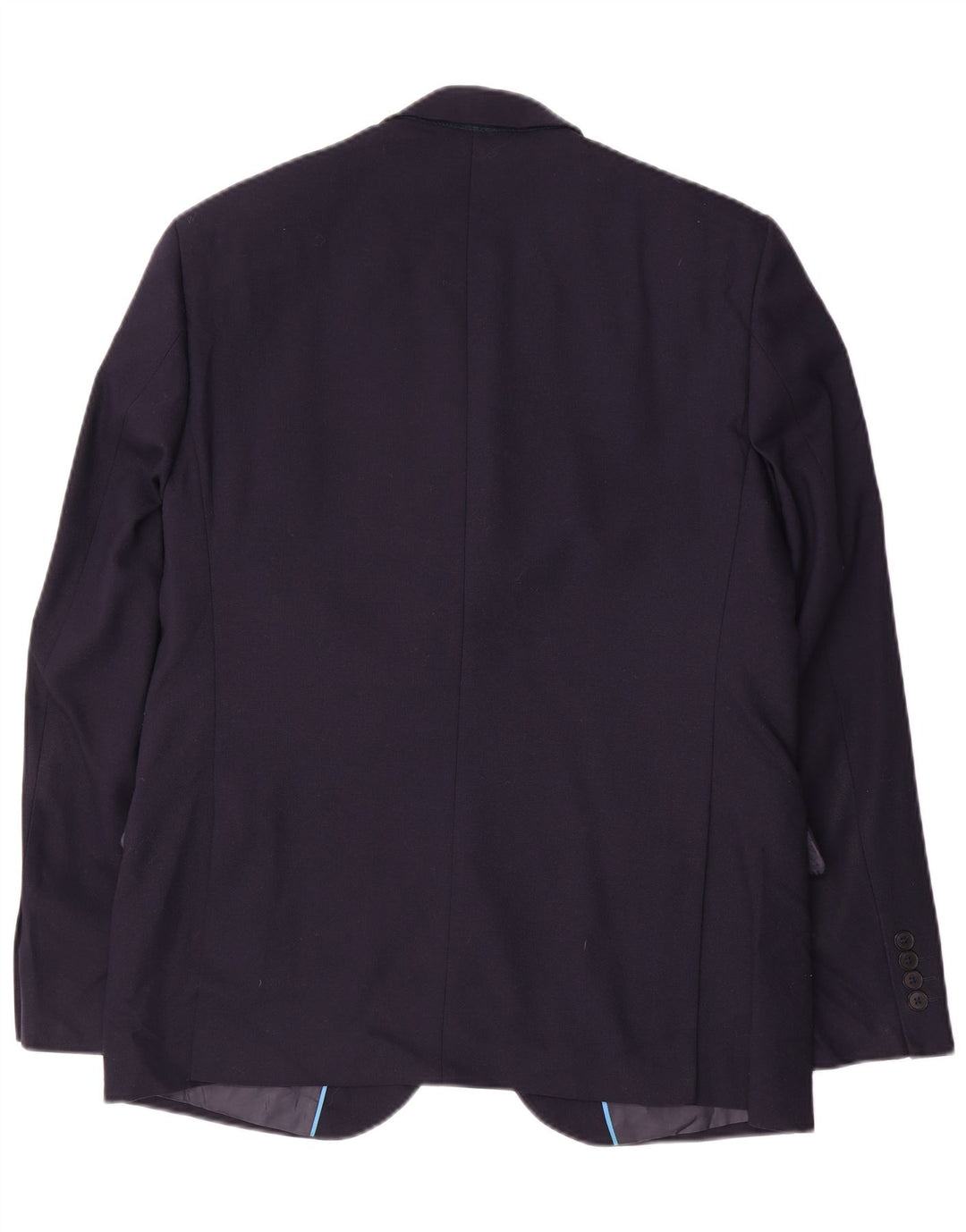 Jaqueta Blazer Slim Masculina de 2 Botões Marks & Spencer Reino Unido 42 XL Lã Azul Marinho