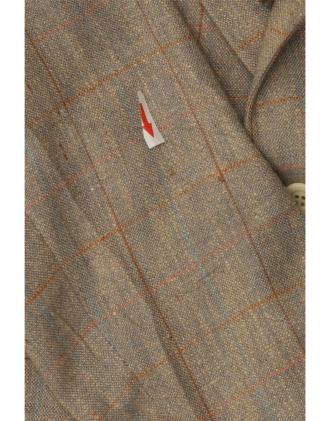 Jaqueta blazer masculina de 2 botões Oakmont tamanho 39 xadrez marrom médio
