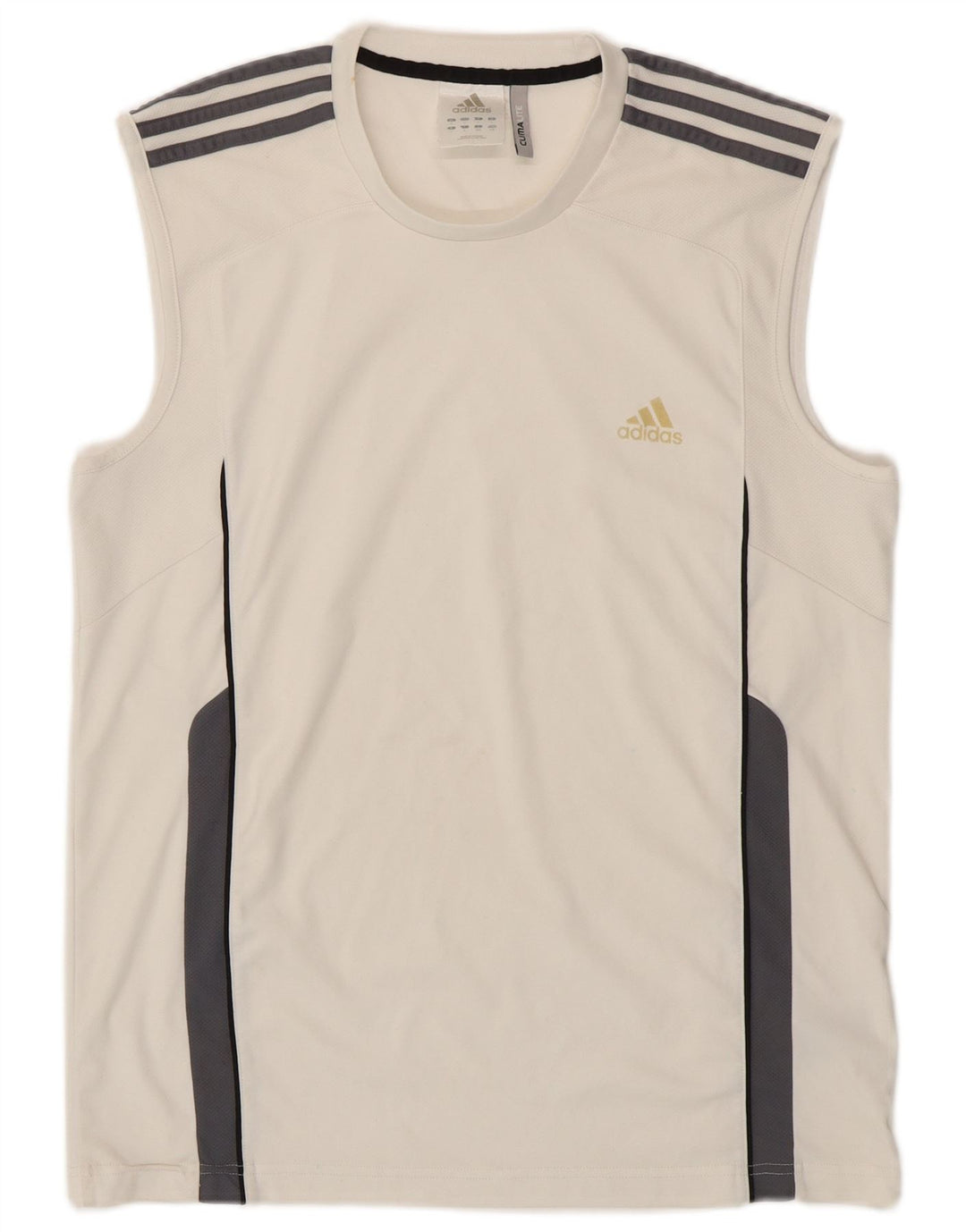 ADIDAS Mens Climalite Vest Top Grande Branco Colourblock Poliéster