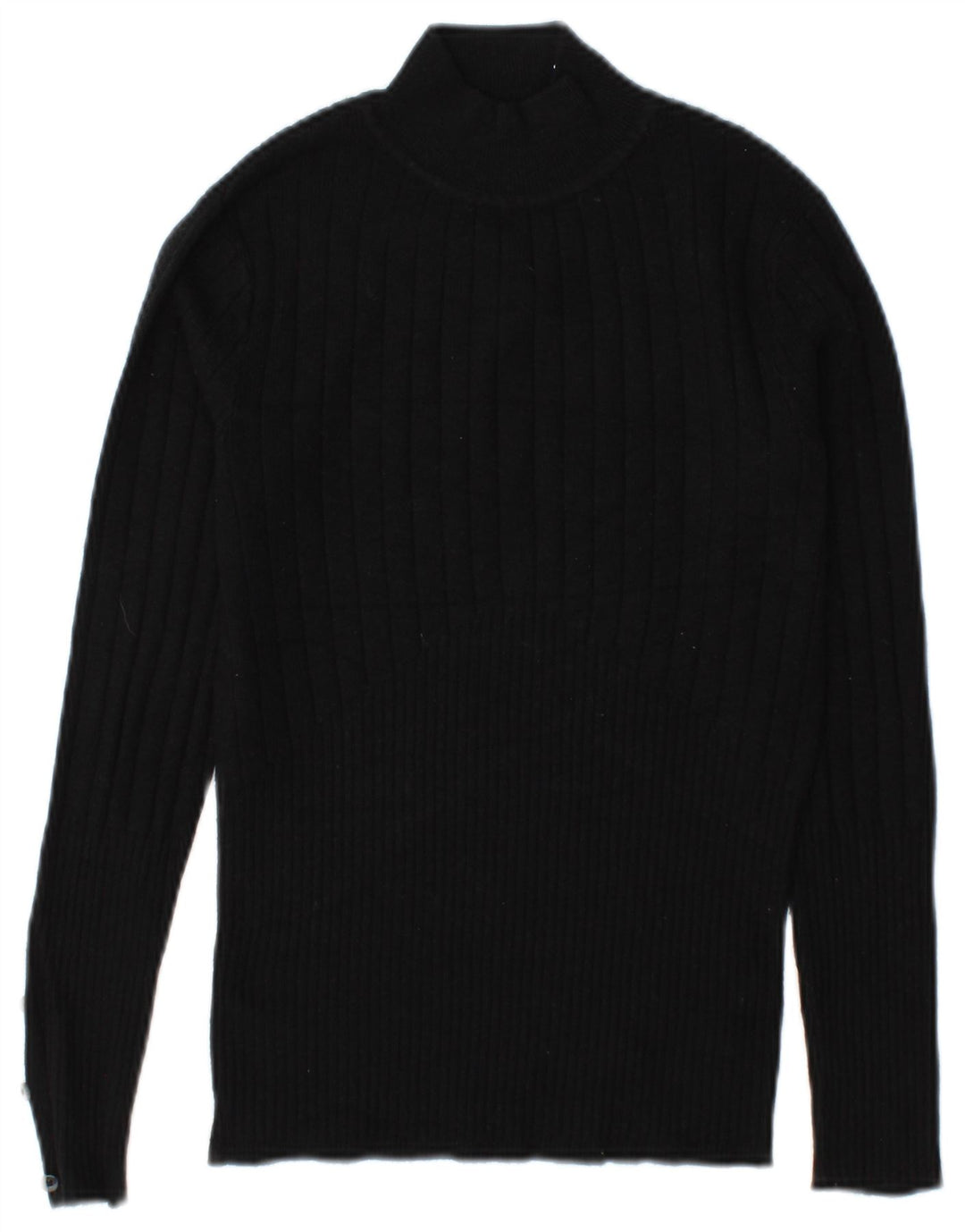 Suéter feminino Marks & Spencer com gola tartaruga Reino Unido 8 pequeno preto