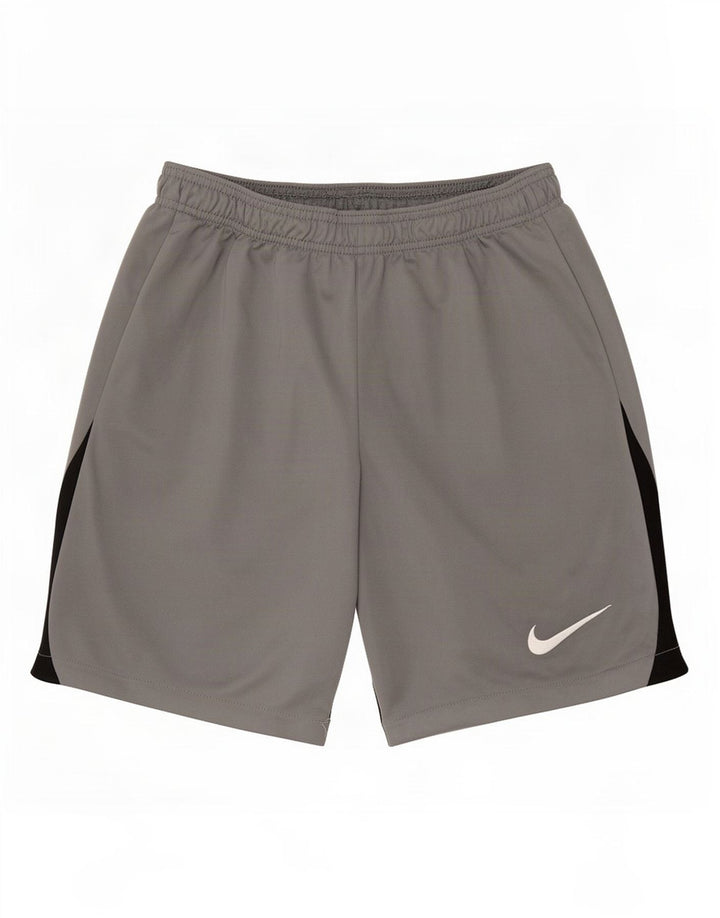 Shorts esportivos masculinos Nike Dri Fit Slim pequeno cinza colorblock poliéster