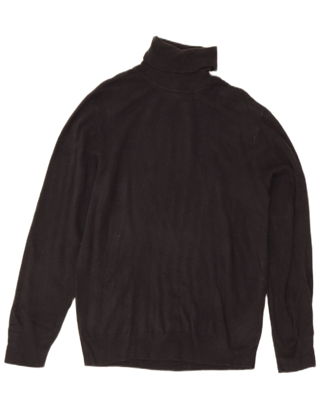Suéter masculino Marks & Spencer Blue Harbor com gola redonda, preto médio