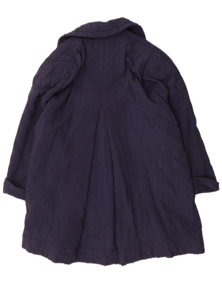 Sobretudo feminino acolchoado com peito duplo Byblos UK 20 2XL azul marinho viscose