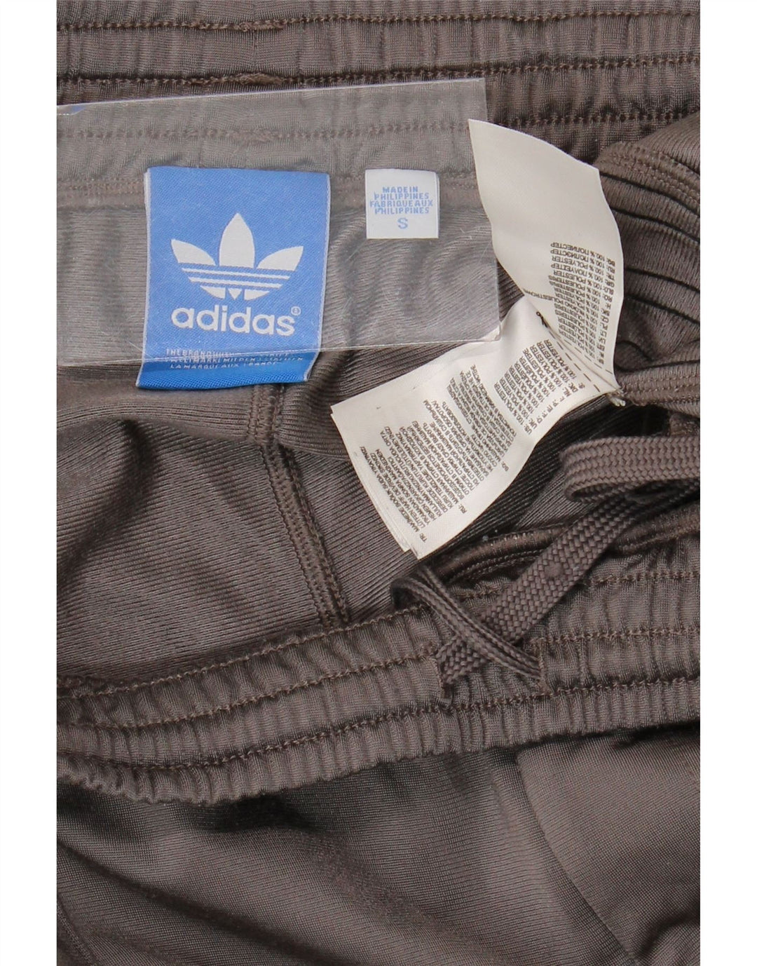 Calça de treino masculina Adidas pequena cinza poliéster