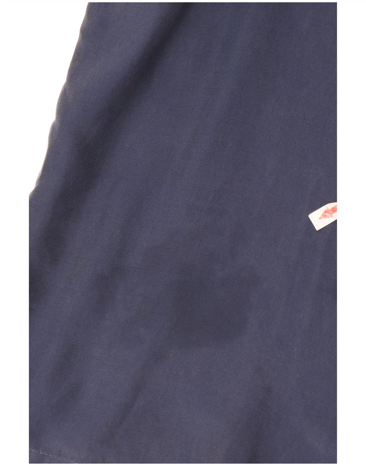 Blusa feminina vintage UK 14 grande azul marinho