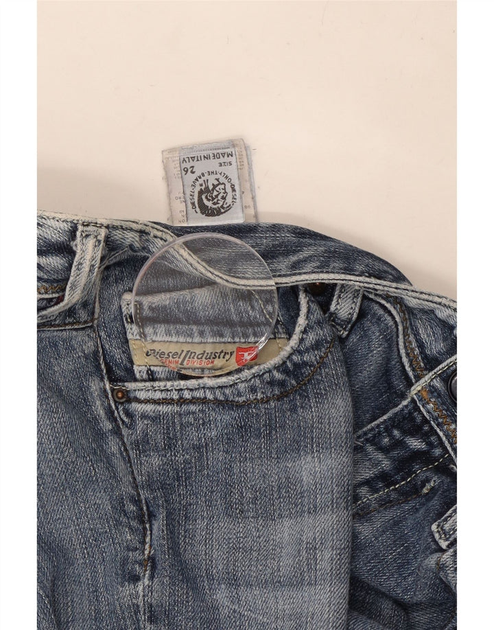 DIESEL Jeans retos femininos W26 L30 algodão azul