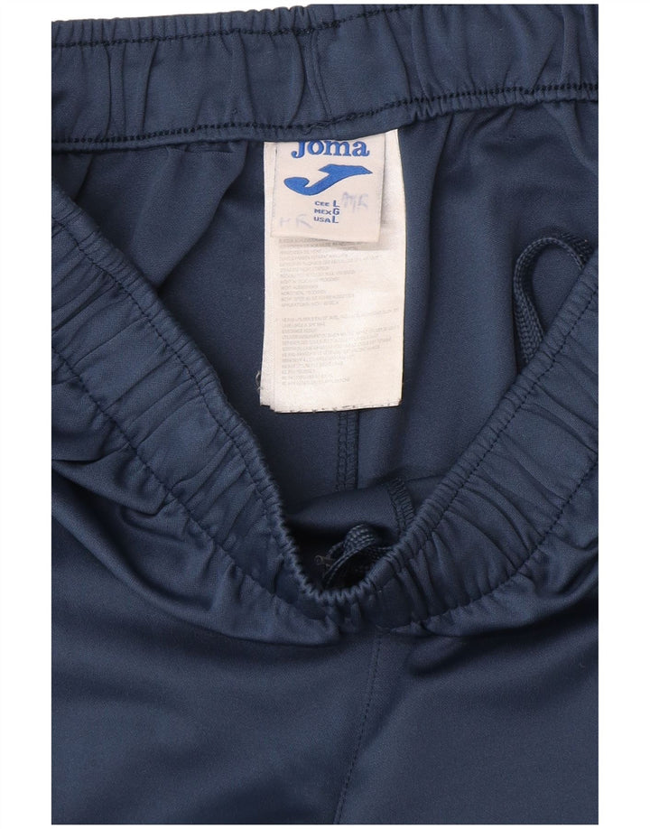 Joma Bermuda masculina gráfica esportiva grande poliéster azul marinho
