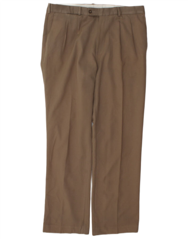 Calça masculina Farah Pegged Suit W36 L32 bege
