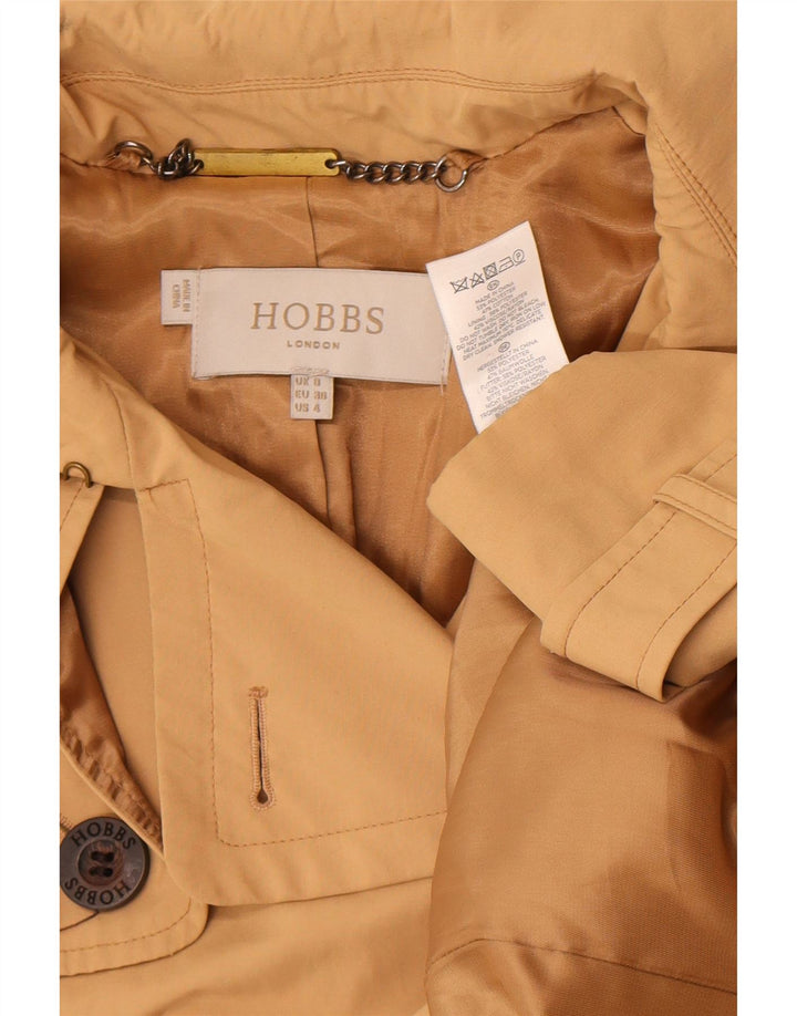 Gabardine feminino Hobbs UK 8 pequeno poliéster bege