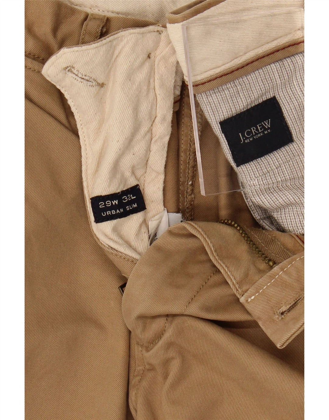 J. CREW Mens Slim Chino Trousers W29 L26 Brown Cotton Vintage J. Crew and Second-Hand J. Crew from Messina Hembry 