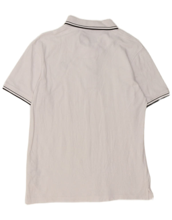Camisa polo masculina Lyle & Scott grande algodão branco