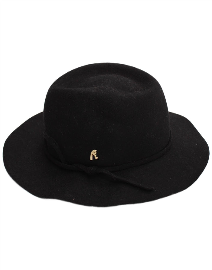 Chapéu Fedora feminino Replay, tamanho único, lã preta, clássico