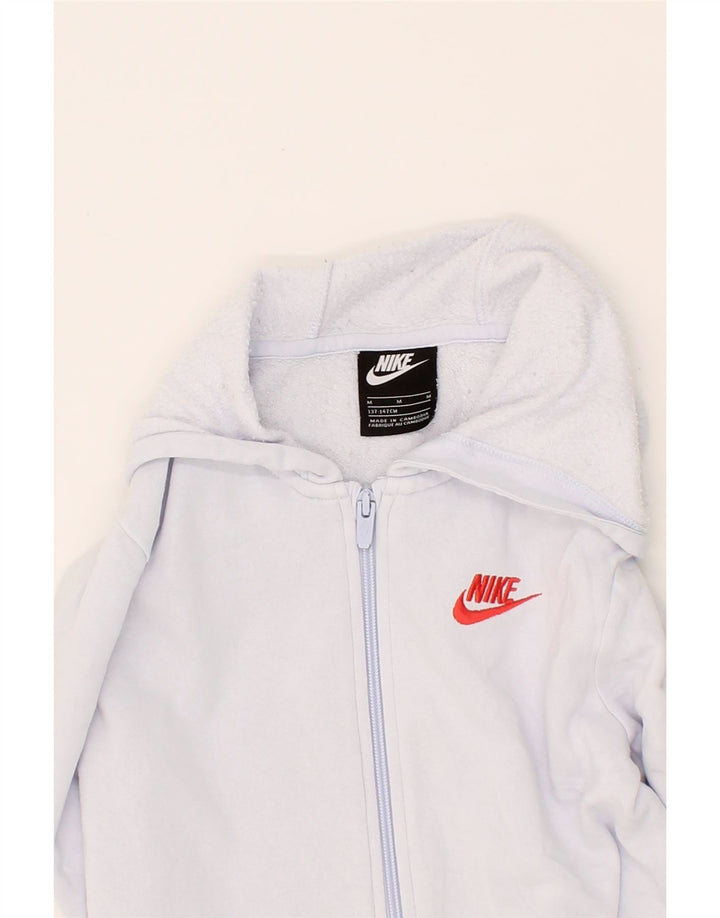 NIKE Boys Zip Hoodie Sweater 10-11 Years Medium Blue Cotton Vintage Nike and Second-Hand Nike from Messina Hembry 