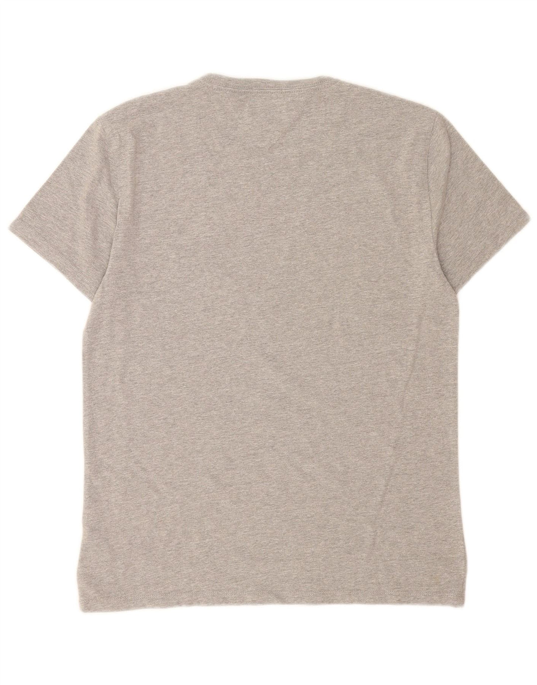 Tommy Hilfiger Camiseta masculina regular fit gráfica top médio algodão cinza