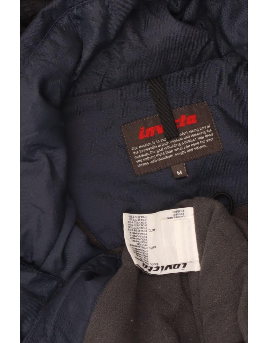 Jaqueta corta-vento masculina com capuz Invicta UK 38 poliamida azul marinho médio