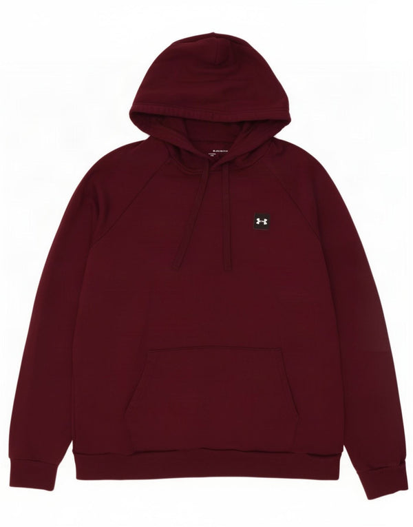 Under Armour Mens Hoodie Jumper XL Algodão Borgonha