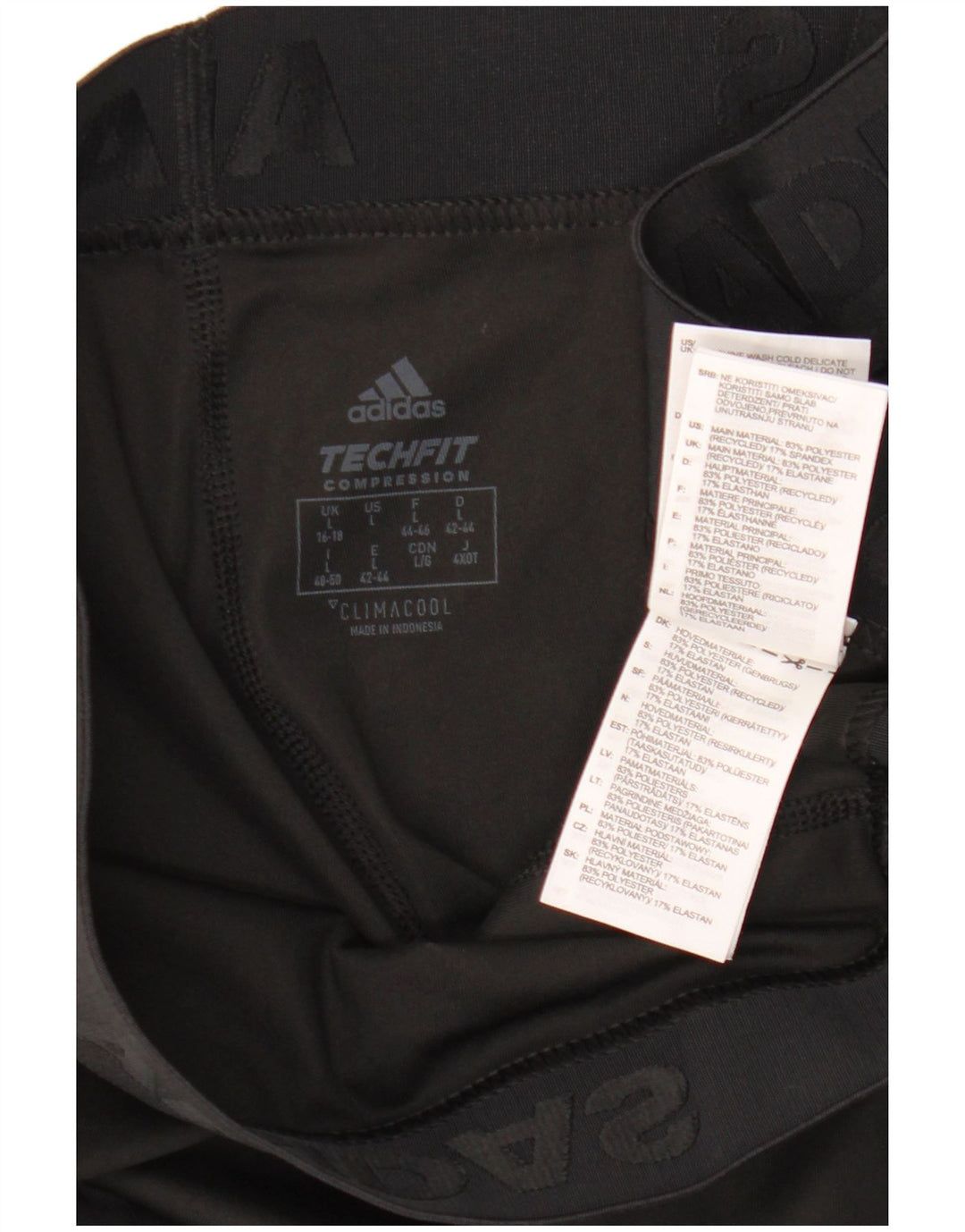 Leggings Adidas Tech Fit Capri UK 16/18 Grande Poliéster Preto