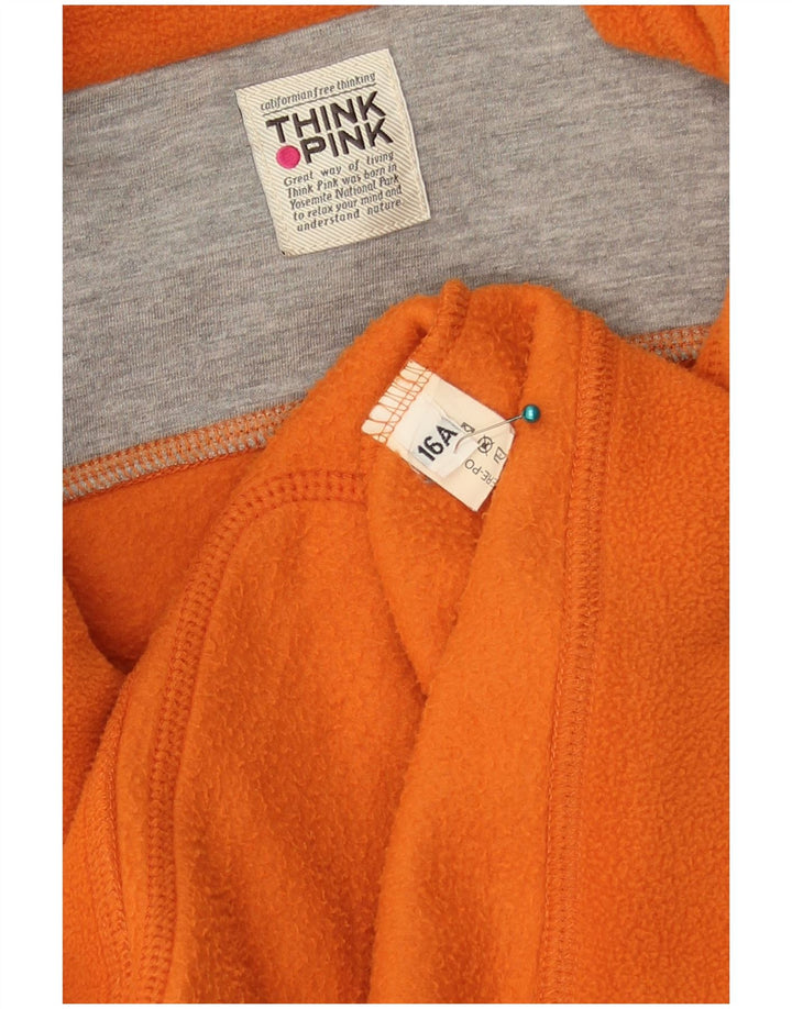Colete Fleece Think Pink Meninas 15-16 Anos Laranja Poliéster