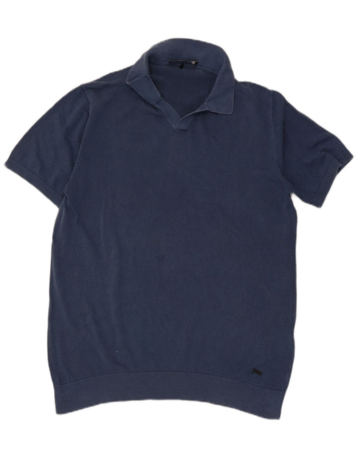 Camisa polo masculina LIU JO XL azul marinho algodão
