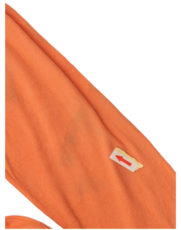 Eddie Bauer Top feminino manga 3/4 Reino Unido 12 algodão laranja médio