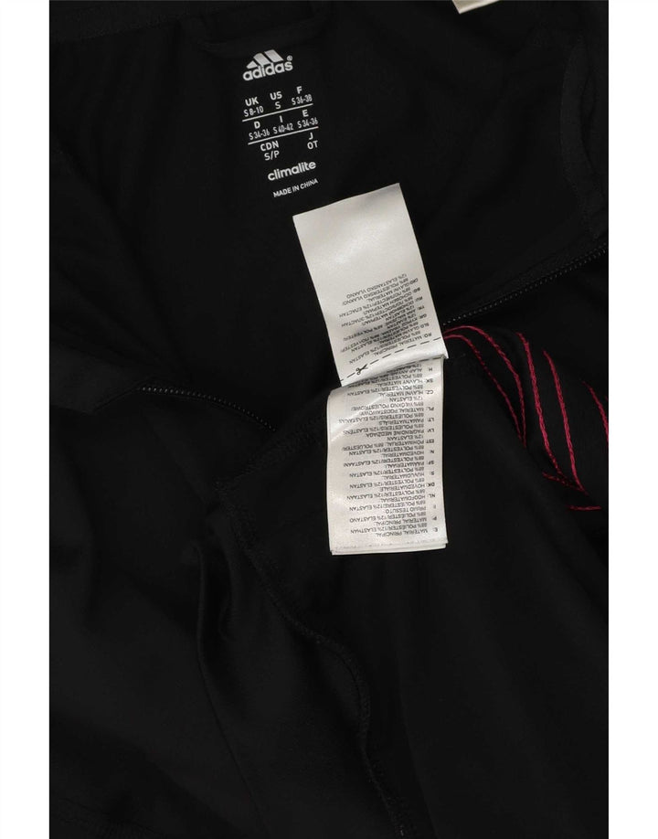 Adidas Womens Climalite Oversized Tracksuit Top Jacket UK 8/10 Pequeno Preto