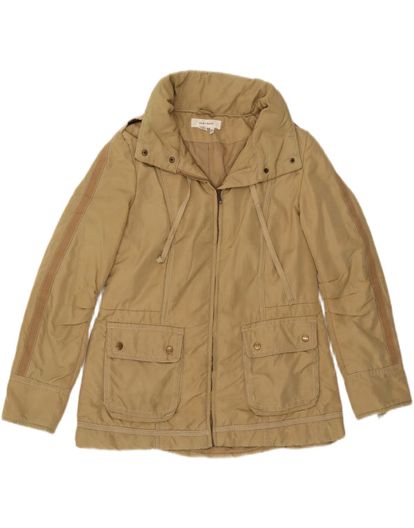 Zara Womens Padded Jacket UK 18 XL Beige Nylon