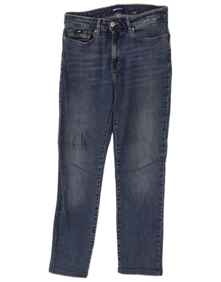 Gas Womens Slim Jeans W27 L26 Azul Algodão